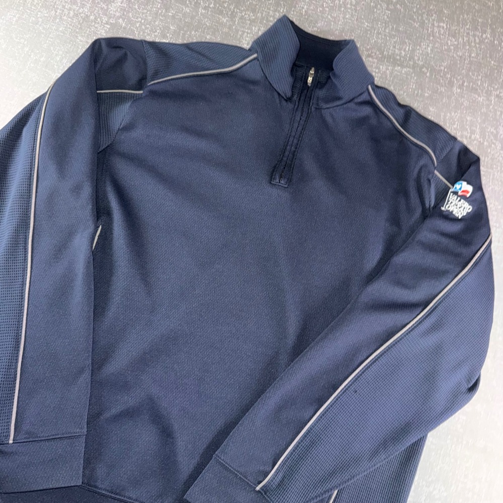 Mens XL Navy Blue Valero Texas Open DryTec Quarter Zip Pullover PGA TPC Course